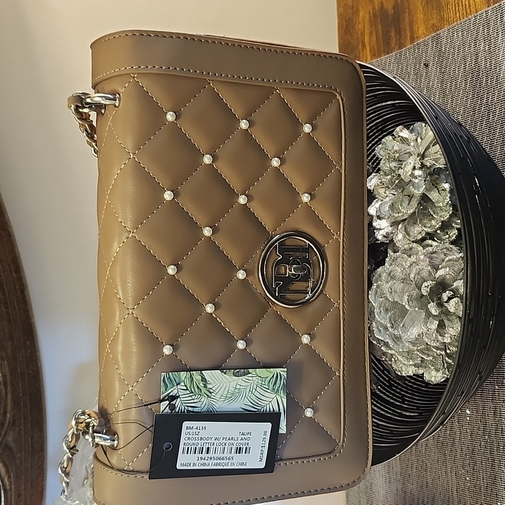 Badgley Mischka Tan Crossbody Bag